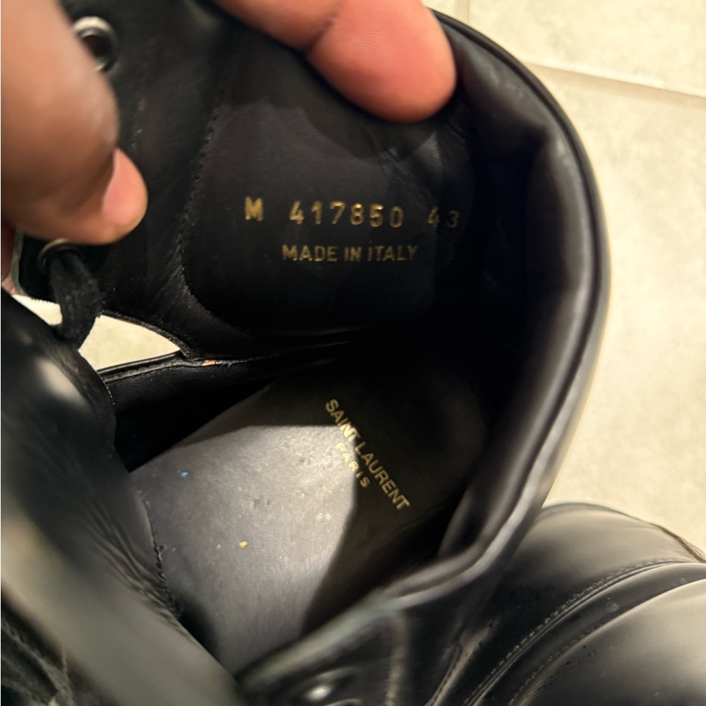 Saint Laurent Black High-Top Sneakers - Picture 4 of 6